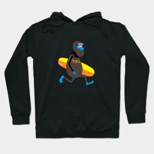 Surfing on the beach Hoodie